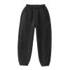 Boys High Waisted Baggy Sweatpants 2024 Fall Jogger Pants 2 Trendy Thermal ounge Trousers (Black, 12-13 Years) view 1