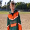 2Bhip NCAA Miami Hurricanes Mens Half Zip Water-resistant Windbreaker Hoodie Pullover With Kangaroo Pocket view 2