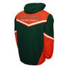 2Bhip NCAA Miami Hurricanes Mens Half Zip Water-resistant Windbreaker Hoodie Pullover With Kangaroo Pocket view 3