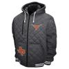 2Bhip NCAA University of Texas Longhorns Adult Gray Full Zip Soft Quilted Hoodie Coat Jacket with Pockets view 1