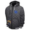 2Bhip NCAA University of Kentucky Wildcats Adult Gray Full Zip Soft Quilted Hoodie Coat Jacket with Pockets view 1