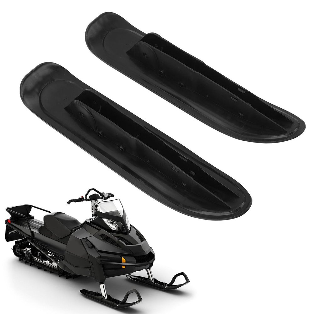 1 Pair of Snow Scooter Ski Sled, Winter Sledge Board Attachment, Ski Skate Board Front Sled Conversion Kit for Snowmobile ATV Kart Balance Bike Ski Scooter Accessories