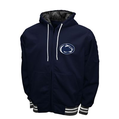 2Bhip NCAA Penn State University Lions Adult Navy Grind Hoodie Coat Full Zip Up Fleece Jacket With Pockets