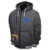 2Bhip NCAA University of Kentucky Wildcats Adult Gray Full Zip Soft Quilted Hoodie Coat Jacket with Pockets view 1