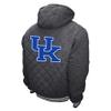 2Bhip NCAA University of Kentucky Wildcats Adult Gray Full Zip Soft Quilted Hoodie Coat Jacket with Pockets view 2