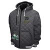 2Bhip NCAA Notre Dame Fighting Irish Adult Gray Full Zip Soft Quilted Hoodie Coat Jacket With Pockets view 1