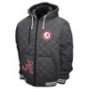 2Bhip NCAA Alabama Crimson Tide Adult Gray Full Zip Soft Quilted Hoodie Coat Jackets With Pockets Campus Jacket view 1