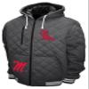 2Bhip NCAA Ole Miss Rebels Adult Gray Full Zip Soft Quilted Hoodie Coat Jacket With Pockets