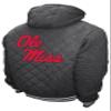 2Bhip NCAA Ole Miss Rebels Adult Gray Full Zip Soft Quilted Hoodie Coat Jacket With Pockets view 2