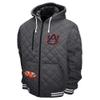 2Bhip NCAA Auburn University Tigers Adult Gray Full Zip Soft Quilted Hoodie Coat Jacket With Pockets view 1