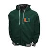 2Bhip NCAA University of Miami Hurricanes Adult Green Grind Hoodie Coat Full Zip Up Fleece Jackets With Pockets view 1
