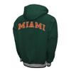 2Bhip NCAA University of Miami Hurricanes Adult Green Grind Hoodie Coat Full Zip Up Fleece Jackets With Pockets view 2
