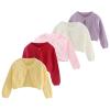 Toddler Girls Cardigan Sweater Bolero Shrug Baby Kids Long Sleeve Cropped Dress Up Lace Button (White, 12-18 Months) view 4