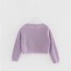 Toddler Girls Cardigan Sweater Bolero Shrug Baby Kids Long Sleeve Cropped Dress Up Lace Button (Purple, 12-18 Months) view 3