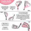 Shorties Golf - Junior Kids Golf Club Set | Perfect for Junior Golfers, and Kids 46"-51" Tall | EasyCarry Stand Bag | Driver, 30-Degree Hybrid, 7-Iron, Pitching Wedge, Putter | Pink Left Orientation view 3