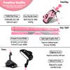 Shorties Golf - Junior Kids Golf Club Set | Perfect for Junior Golfers, and Kids 46"-51" Tall | EasyCarry Stand Bag | Driver, 30-Degree Hybrid, 7-Iron, Pitching Wedge, Putter | Pink Left Orientation view 4