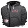 2Bhip NCAA Mississippi State Bulldogs Adult Gray Full Zip Soft Quilted Hoodie Coat Jacket with Pockets view 1
