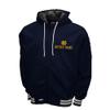 2Bhip NCAA Notre Dame Fighting Irish Adult Navy Grind Hoodie Coat Full Zip Up Fleece Jackets With Pockets view 1
