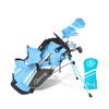 Shorties Golf - Junior Kids Golf Club Set | Perfect for Junior Golfers, and Kids 46"-51" Tall | EasyCarry Stand Bag | Driver, 30-Degree Hybrid, 7-Iron, Pitching Wedge, Putter | Blue Right Orientation view 1
