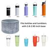 Royalty Essentials Tumbler Protective Silicone Boot for Stanley Water Bottles Cute Anti-Slip Sleeve Cover Water Bottles Fits 2.8-2.95" Base (Gray Woven) view 3