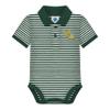 Creative Knitwear College Baby Striped Polo Bodysuit - William & Mary Tribe Logo, Hunter/White, for Boys & Girls, 0-3 Months view 1