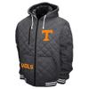 2Bhip NCAA University of Tennessee VOLS Adult Gray Full Zip Soft Quilted Hoodie Coat Jacket With Pockets view 1