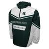 2Bhip NCAA Michigan State Spartans Adult Half Zip Water-resistant Windbreaker Hoodie Pullover With Pocket view 1