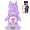 Care Bears Share Bear Plushie Set - Bundle of 17" Share Bear Plush Backpack Doll with Carrying Straps Plus Stickers, More | Care Bears Stuffed Animal view 1