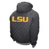 2Bhip NCAA Louisiana State LSU Tigers Adult Gray Full Zip Soft Quilted Hoodie Coat Jackets With Pockets view 2
