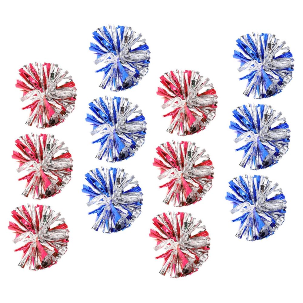 BIUDECO 12pcs Metallic Cheerleading Gymnastics Props for Sports Events Dance and Team Spirit Cheering Includes