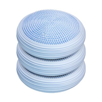 3 Pcs Inflated Wobble Cushion, Wiggle Seat & Balance Pad for Exercise, Home Yoga Balance Stability Training, Strengthen Core Muscles, Improve Posture, Balance Disc with Pump (blue)