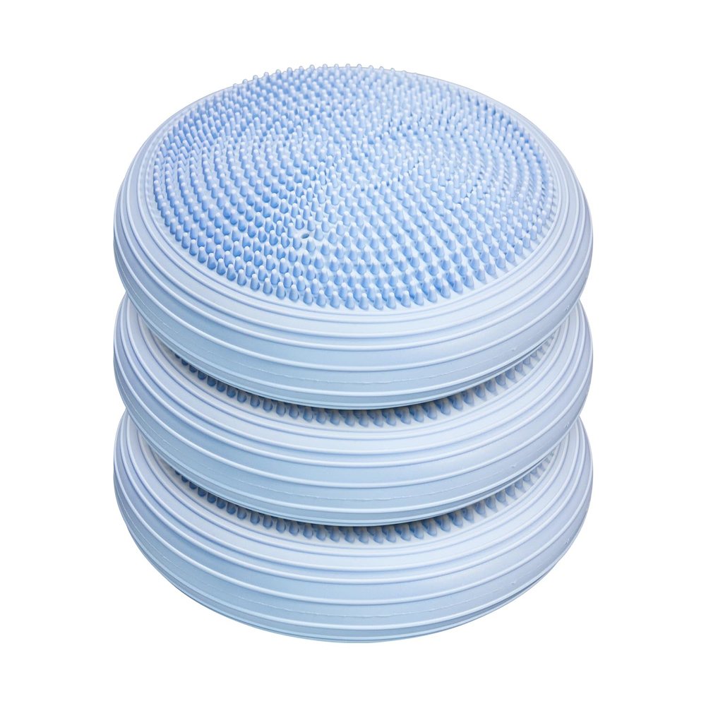 3 Pcs Inflated Wobble Cushion, Wiggle Seat & Balance Pad for Exercise, Home Yoga Balance Stability Training, Strengthen Core Muscles, Improve Posture, Balance Disc with Pump (blue)