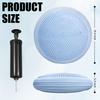 3 Pcs Inflated Wobble Cushion, Wiggle Seat & Balance Pad for Exercise, Home Yoga Balance Stability Training, Strengthen Core Muscles, Improve Posture, Balance Disc with Pump (blue) view 2