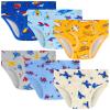 JAHSIYI Boys Underwear Size 8 7 Kids Softh 100% Cotton Briefs Age 7-8 Years Old Children's Airplane Cartoon Print Underpants Medium Undies 7T 8T M Clothes view 1