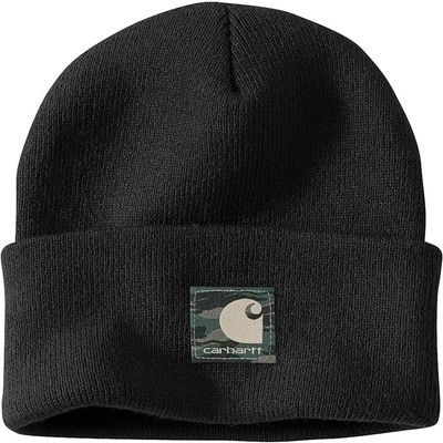 Carhartt Camo Patch Black Beanie - Baby, Infant, Newborn, Toddler -one Size