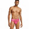 JOCKMAIL Men's Sexy Underwear Briefs Mesh Breathable Comfortable Low Rise Underwear for Men (US, Alpha, X-Large, Regular, Regular, Rose) view 2
