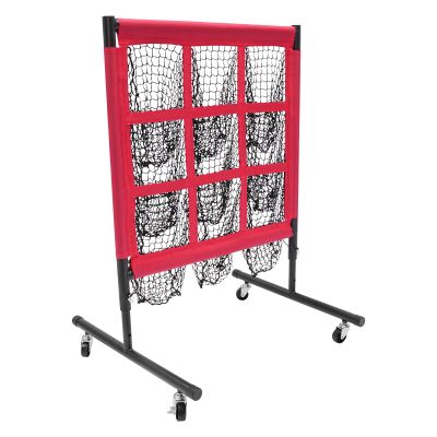 9 Hole Pitching Net, 9 Hole Baseball Pitching Net with Pitching Target Pockets, Adjustable Height 9 Hole Pitching Pocket Net with Pitcher Training Equipment for Baseball Practice, 27.5 x 27.5in