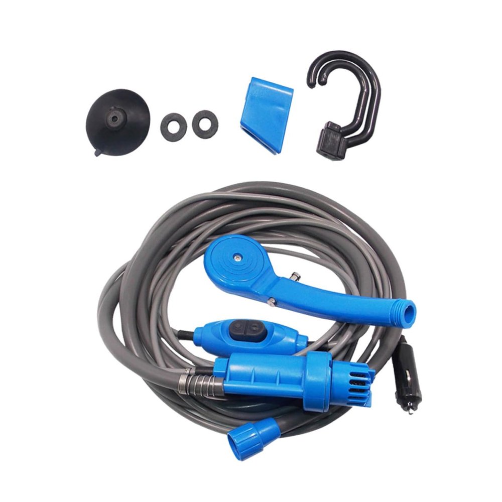 JECOMPRIS Portable Dog Bath Outdoor Camping Shower 12v Shower Pump Car or Water Resistant Hose