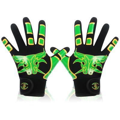 AMYESE Youth Baseball Softball Batting Gloves - Green Bull Sport Baseball Gloves, Breathable Stretchy Firm Grip Softball Glove for Batting Cage Practice Games