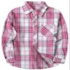 SELINK Girls Long Sleeve Flannel Shirt Kids Buffalo Plaid Button Down Shirt Casual Cute Flannel Blouse Tops Bright Pink XXL view 1