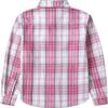 SELINK Girls Long Sleeve Flannel Shirt Kids Buffalo Plaid Button Down Shirt Casual Cute Flannel Blouse Tops Bright Pink XXL view 4