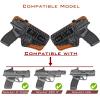 IWB Holster for Springfield Armory 9mm Hellcat Pro/Micro OSP with Comfort Foam Pad, RMR Red Dot Optic Cut, Kydex Leather Hybrid Holster for Inside Waistband Concealed Carry, Left Hand view 3