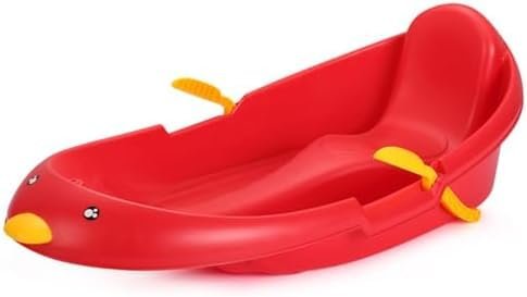 Snow Sleds Thickened Wear-Resistant Sledge, Children's Snowboard Sledge, Plastic Sledge, Adult Sledge with Backrest