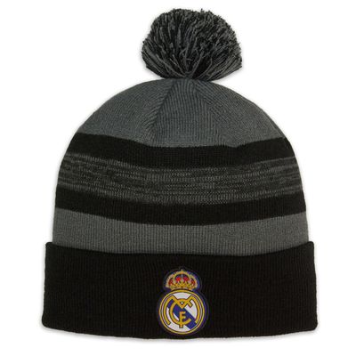 2024 Compatible with Real Madrid Official Grey with Black Line Pattern Beanie