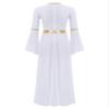 Lejafay Women's Greek God Dress Costume Greece Toga Cosplay Dress Robe Praise Dance Dress Gown Purple XX-Large view 4