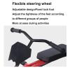 Snow Sleds Snow Racer Sled, Ski Sled Slider Board with Steering Wheel, Retractable Pull Rope, for Kids Age 4 up, Holds Two Children or a Teenager,Red,120cm view 4