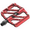 BUCKLOS Red MTB Flat Pedals Mountain Bike Pedals and Single Lock-on Bike Handlebar Grips Ergonomic Mountain Bicycle Handle Grips view 2