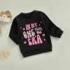 FYBITBO First Birthday Baby Girl Outfit in My One Year Old Era Sweatshirt Fall Long Sleeve Shirt 1st Birthday Girl Clothes (Black, 12-18 Months) view 3