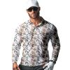 SQPO Poker Men's Long Sleeve Golf Shirt, Light, Cool, Quick-Drying, Casual Collared Polo Shirt for Sports and Hiking Large view 2