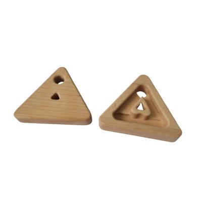 Lljsszr 2Pcs Triangle Climbing Hangboard, Climbing Training Board Fingerboard, Wooden
